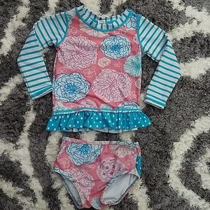 Ruffle Butts swim suit two piece 18-24 months